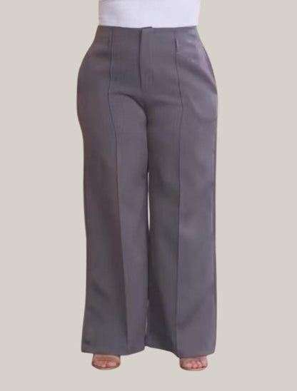 Calça Alfaiataria plus size G1-G4 pantalona c/ cinto elegância social