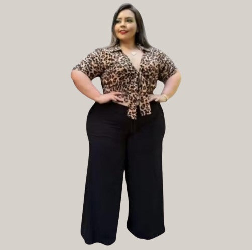 Calça pantalona feminina plus size