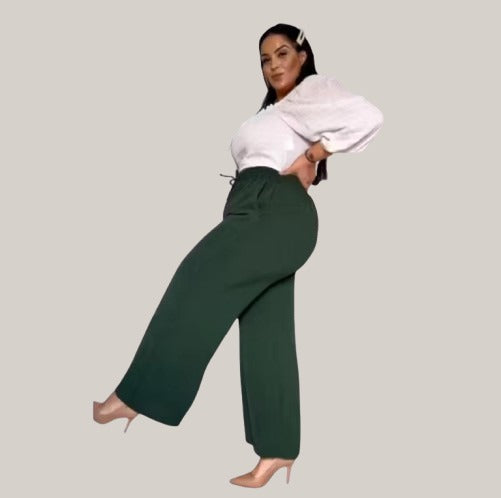 Calça pantalona feminina plus size