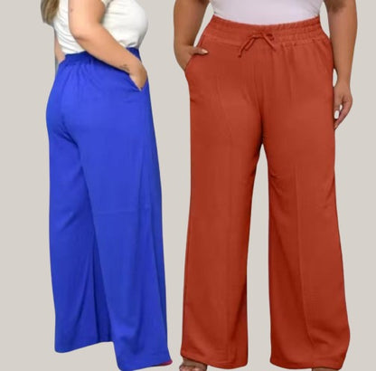 Calça pantalona feminina plus size