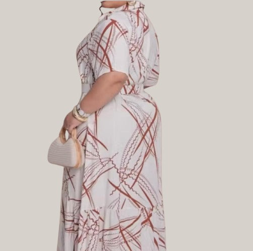 Chamise longo plus size com cinto